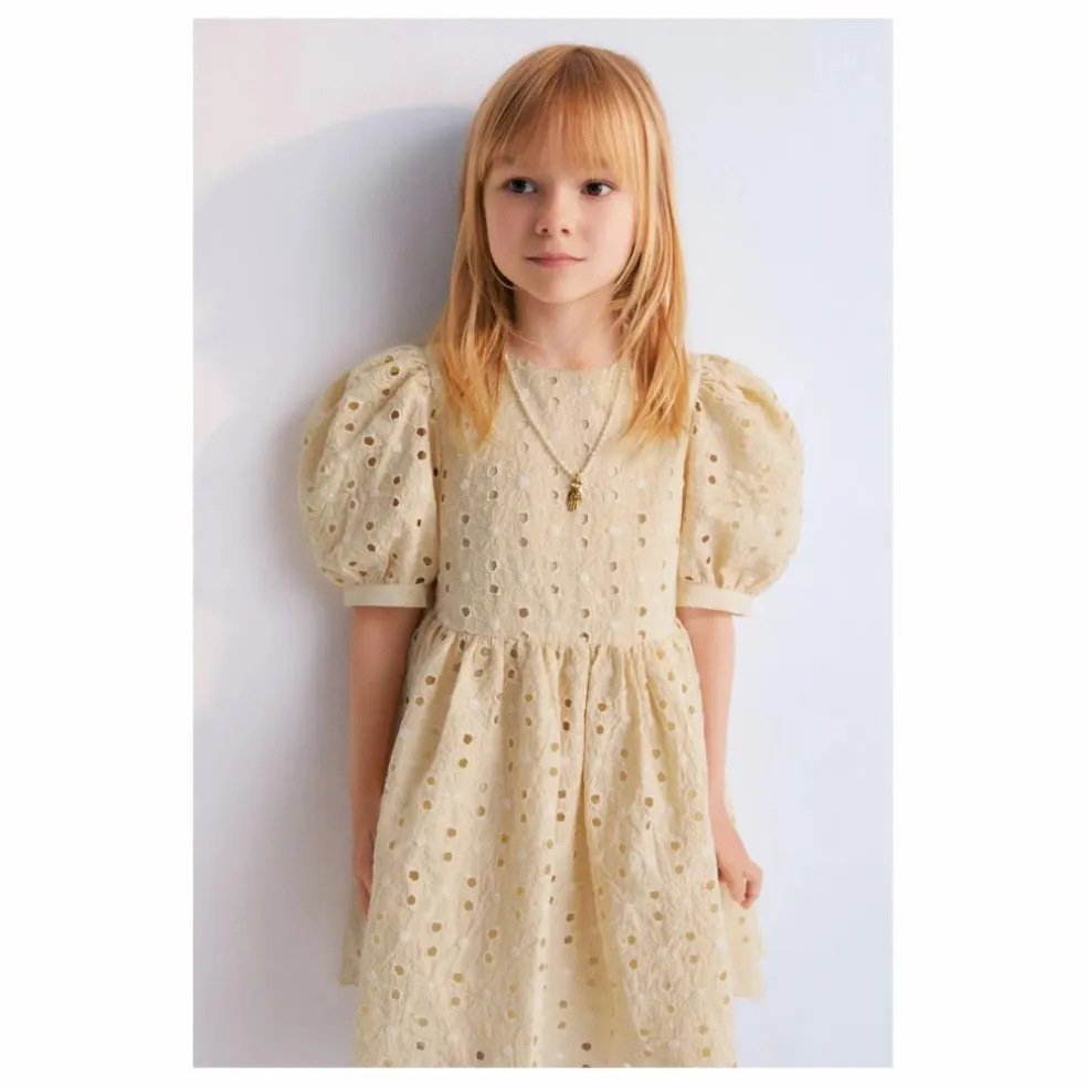 Robe Broderie Anglaise Creta | Beige