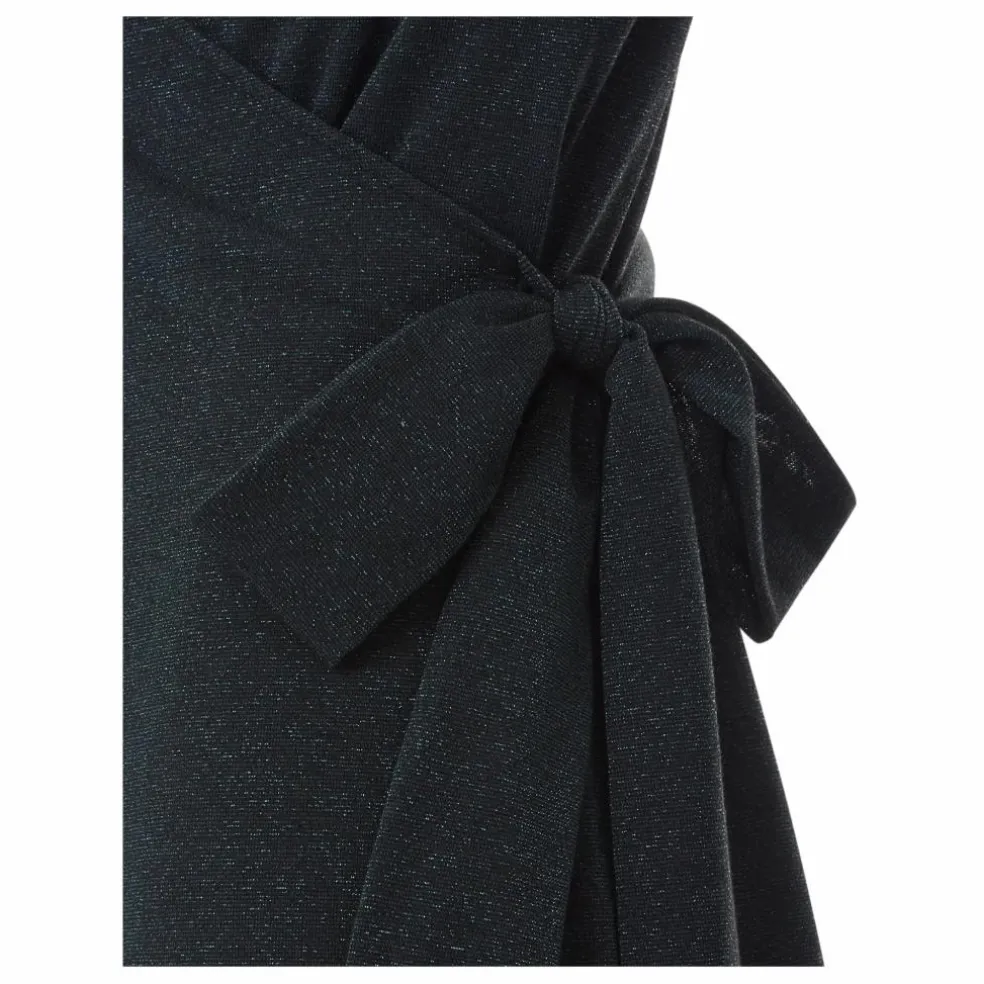 Robe Cache-Cœur en Glitter | Bleu Vert