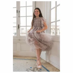 Robe Carolina Fleurie | Rose pâle