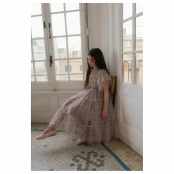 Robe Carolina Fleurie | Rose pâle