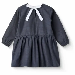 Robe Carreaux Coton Bio | Bleu marine