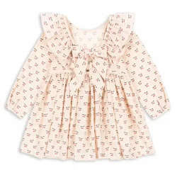 Robe Cianna Cerises Coton Bio | Rose pâle