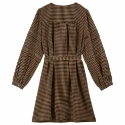Robe Célestine Vichy | Marron