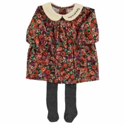Robe Col Claudine Fleurie | Noir