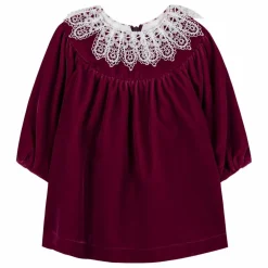 Robe Col Dentelle | Prune
