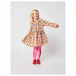 Robe Col Dés Velours Côtelé Coton Bio | Rose