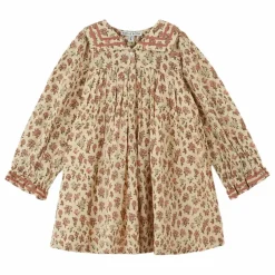 Robe Col Marin Fleurie | Beige