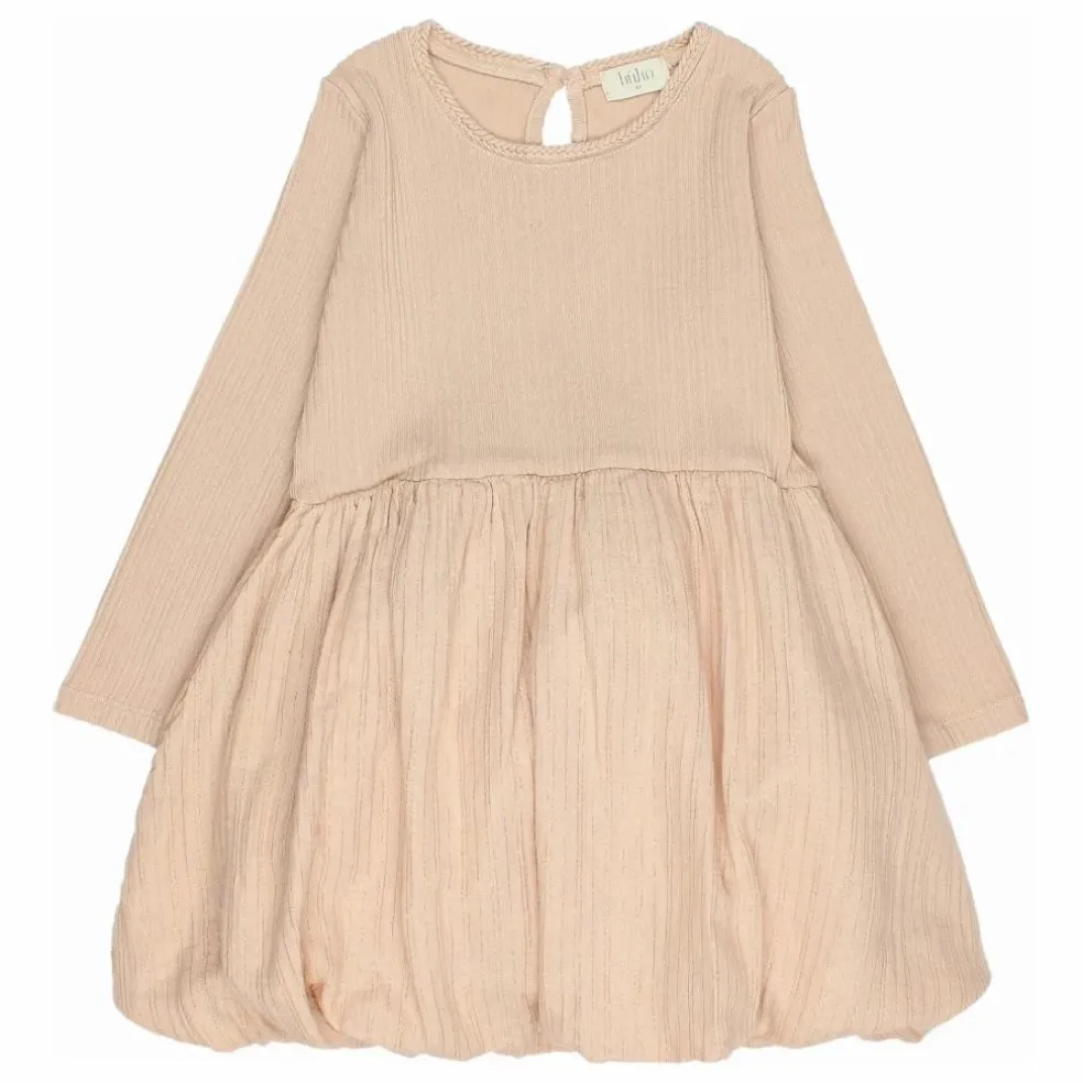 Robe Combi Lurex Gaze de Coton Bio | Rose