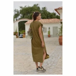 Robe Constance Mini Léopard Coton Bio - Collection Femme | Marron