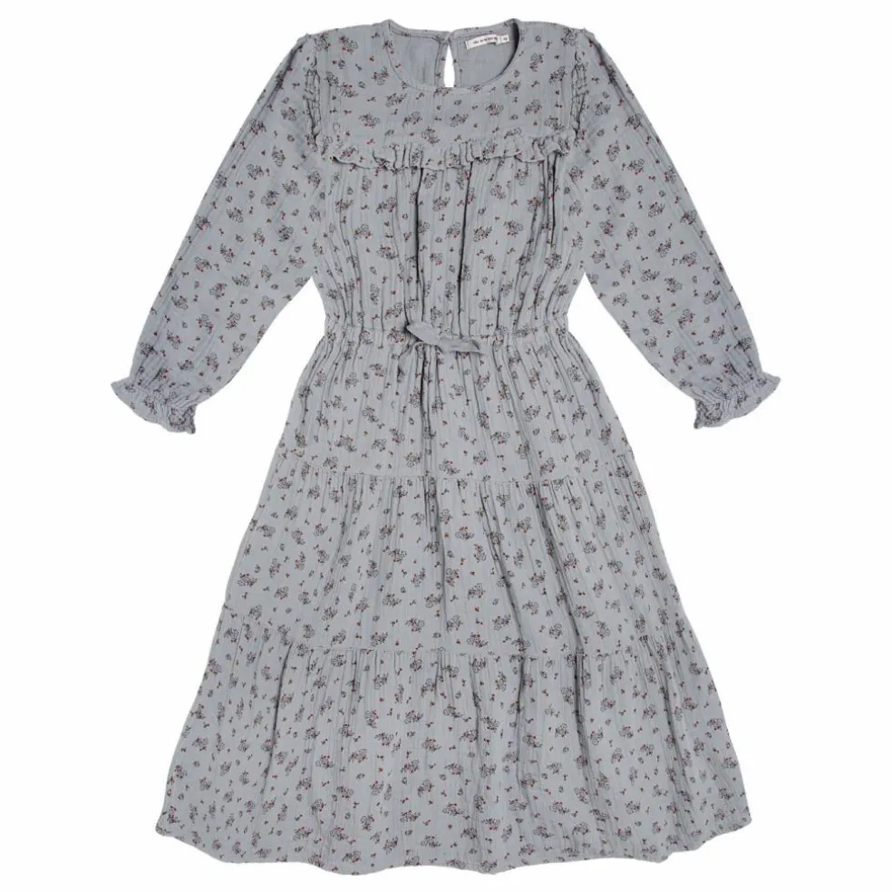 Robe Coton Bio Museline Sarah | Bleu