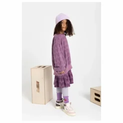 Robe Courte AOP KISS VIOLET Coton Bio | Violet