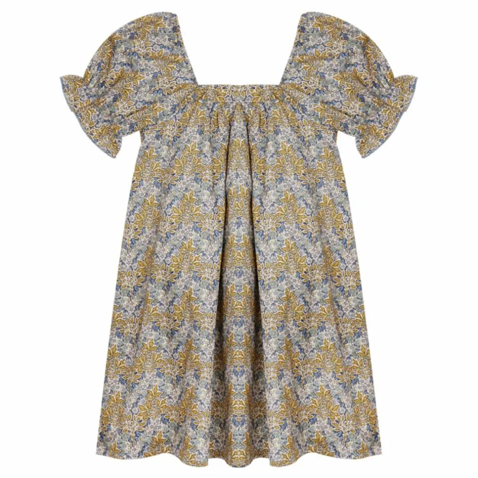 Robe courte Liberty | Bleu Vert