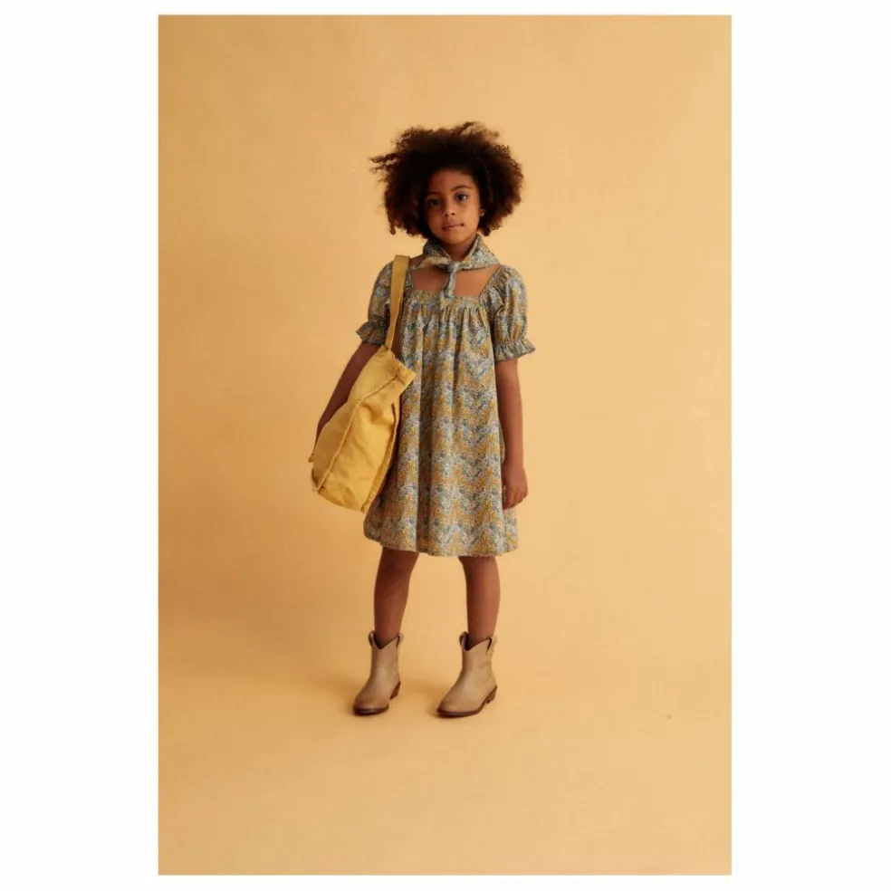 Robe courte Liberty | Bleu Vert