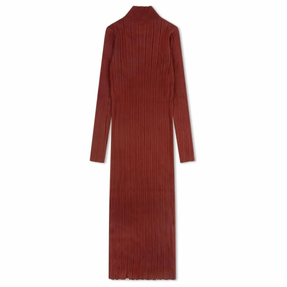 Robe Côtelée Coton Bio | Brique