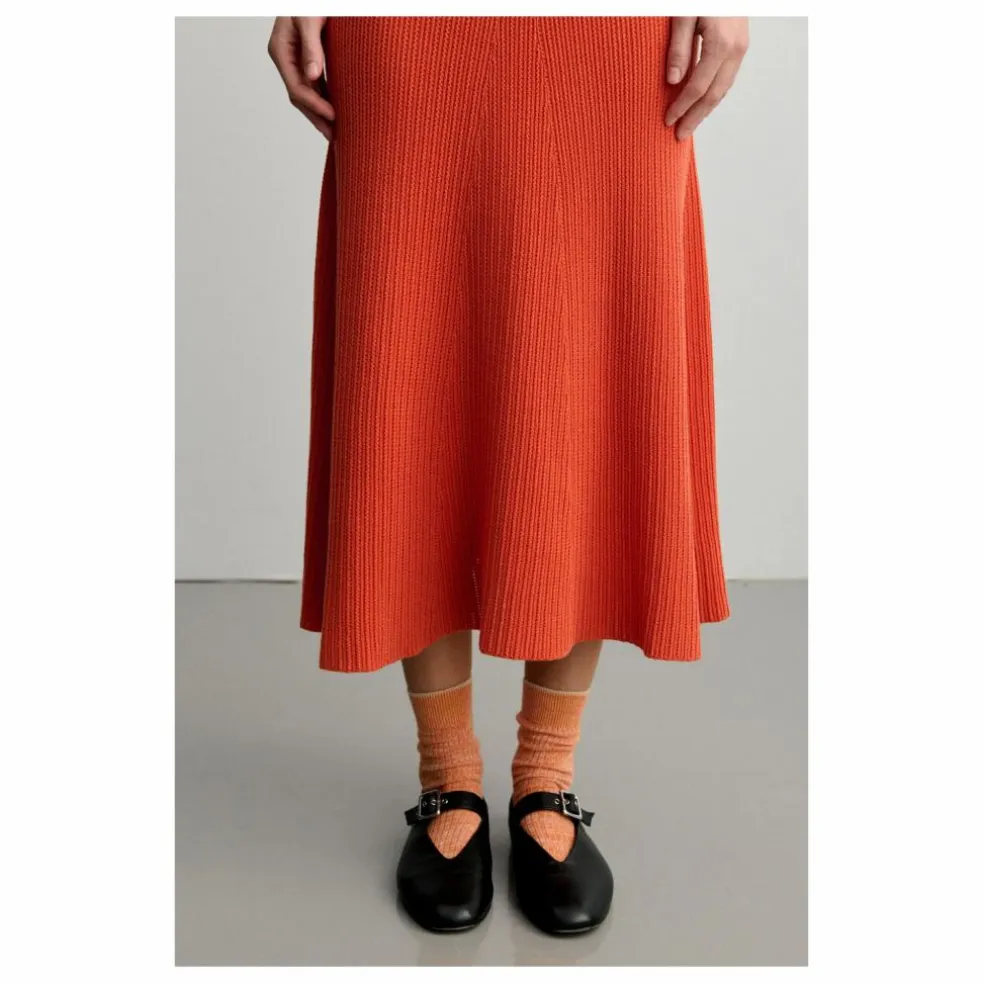 Robe Côtelée Coton Bio - Collection Femme | Orange