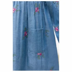 Robe Denim Brodée | Bleu