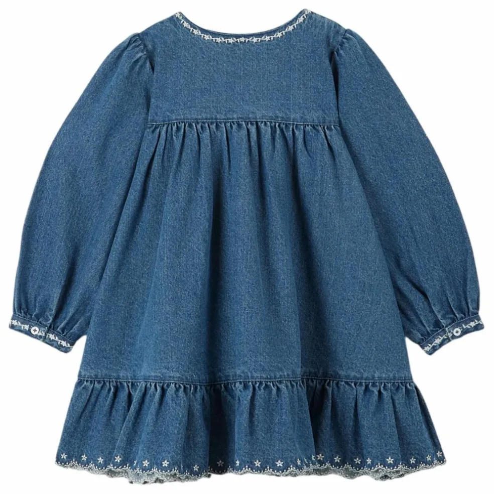 Robe Denim Brodée | Bleu jean