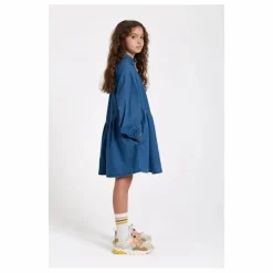 Robe Denim Brodée Shirley | Bleu jean
