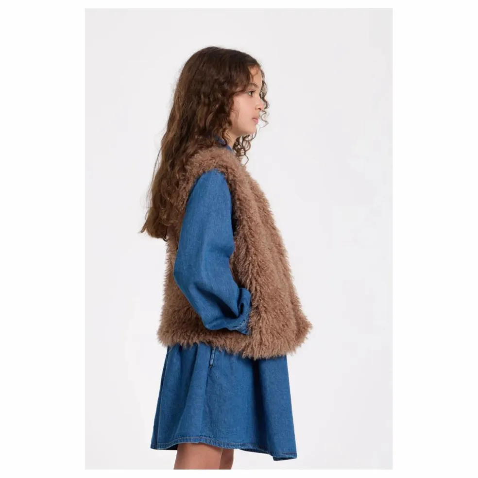Robe Denim Brodée Shirley | Bleu jean