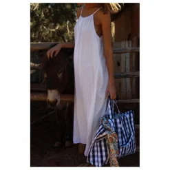 Robe Dos Nu Gaze de Coton | Blanc