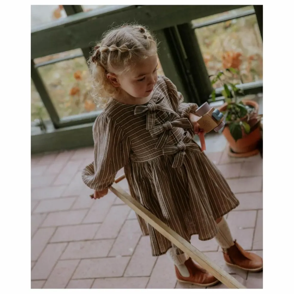 Robe Elmo Nœuds | Bois de rose