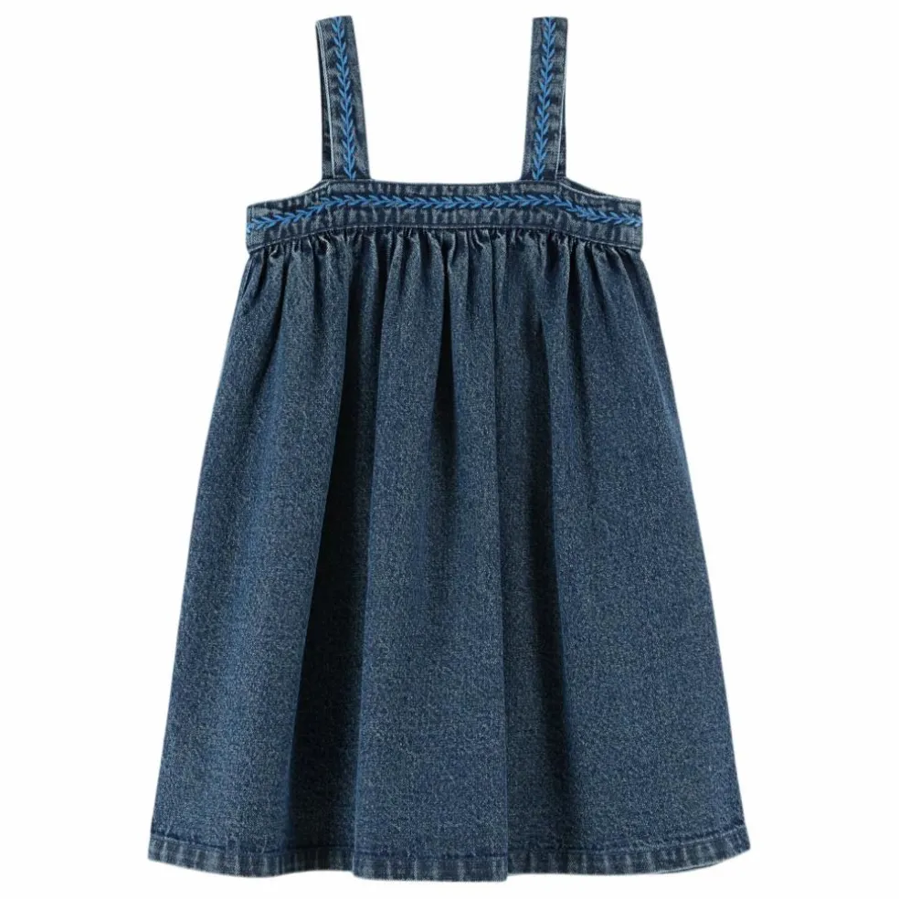 Robe en Jean à Bretelles | Bleu
