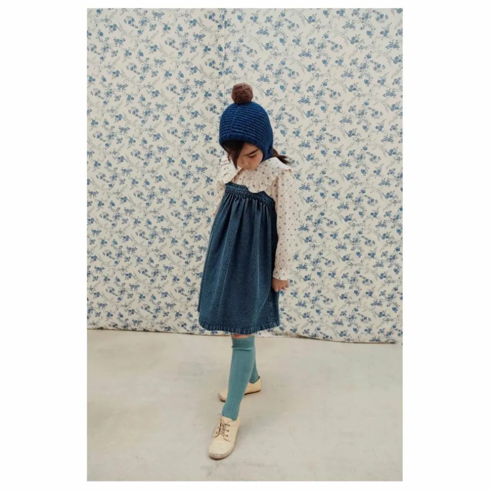 Robe en Jean à Bretelles | Bleu