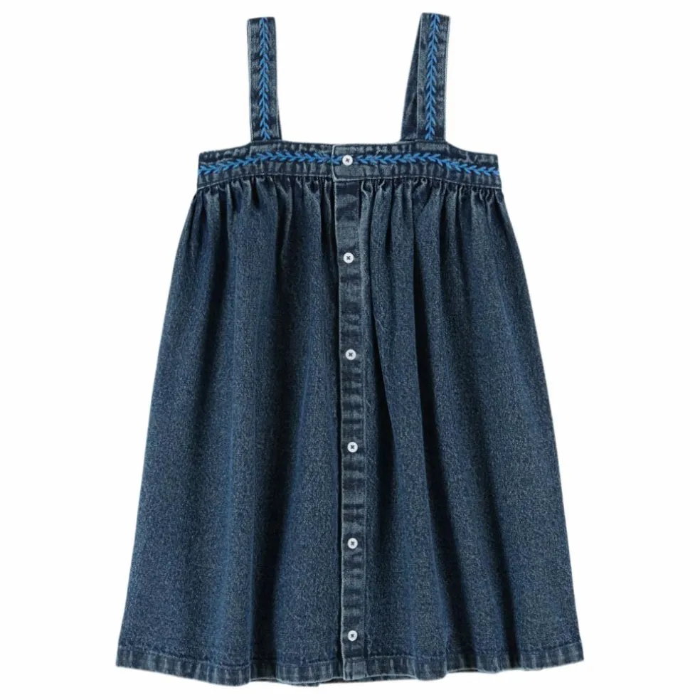 Robe en Jean à Bretelles | Bleu