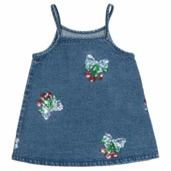 Robe en Jean Sequins Magot Coton Bio | Bleu