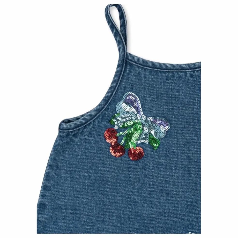 Robe en Jean Sequins Magot Coton Bio | Bleu