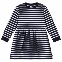 Robe Evasée Rayée | Bleu marine