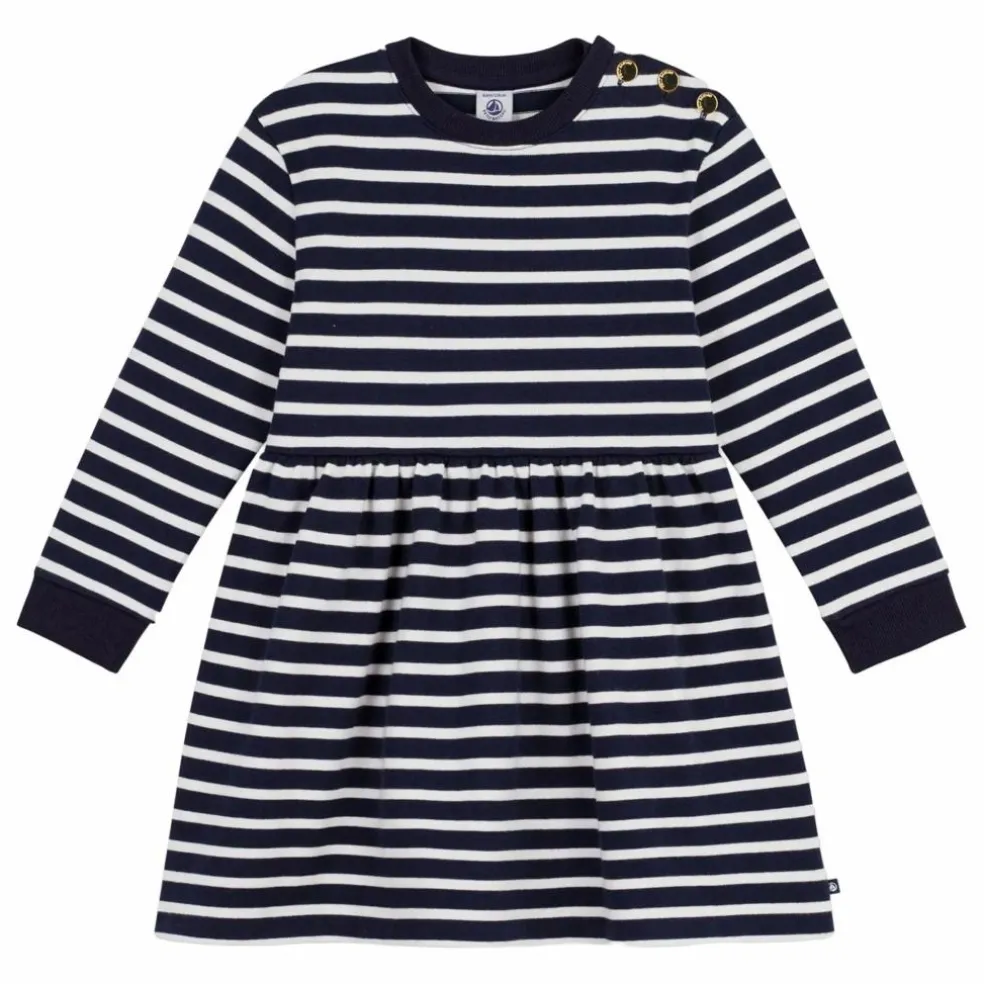 Robe Evasée Rayée | Bleu marine