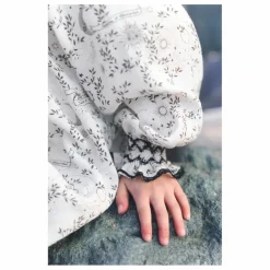 Robe Fleurie Col Smocké | Blanc