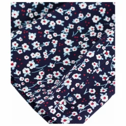Robe Fleurie Coton Bio | Bleu marine