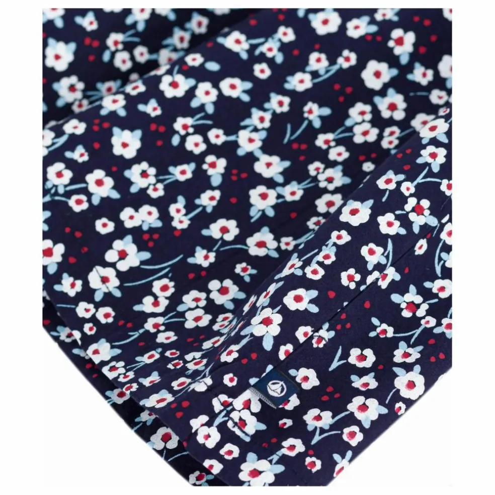Robe Fleurie Coton Bio | Bleu marine