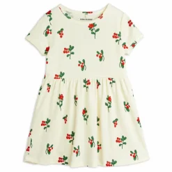 Robe Fleurie Coton Bio | Ecru