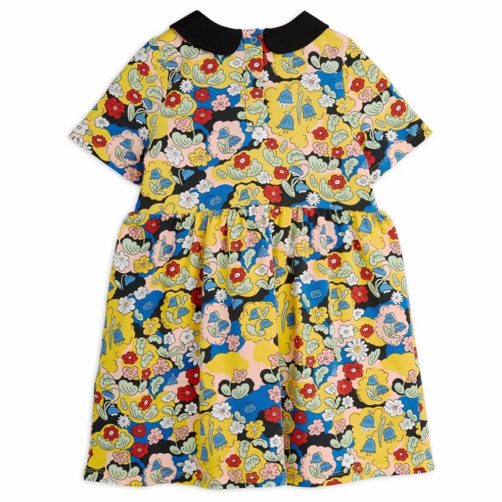 Robe Fleurie Coton Bio | Jaune