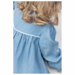 Robe Fleurie Denim | Bleu