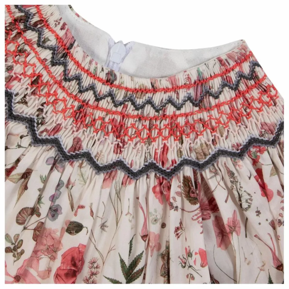 Robe Fleurie Smockée | Nacre