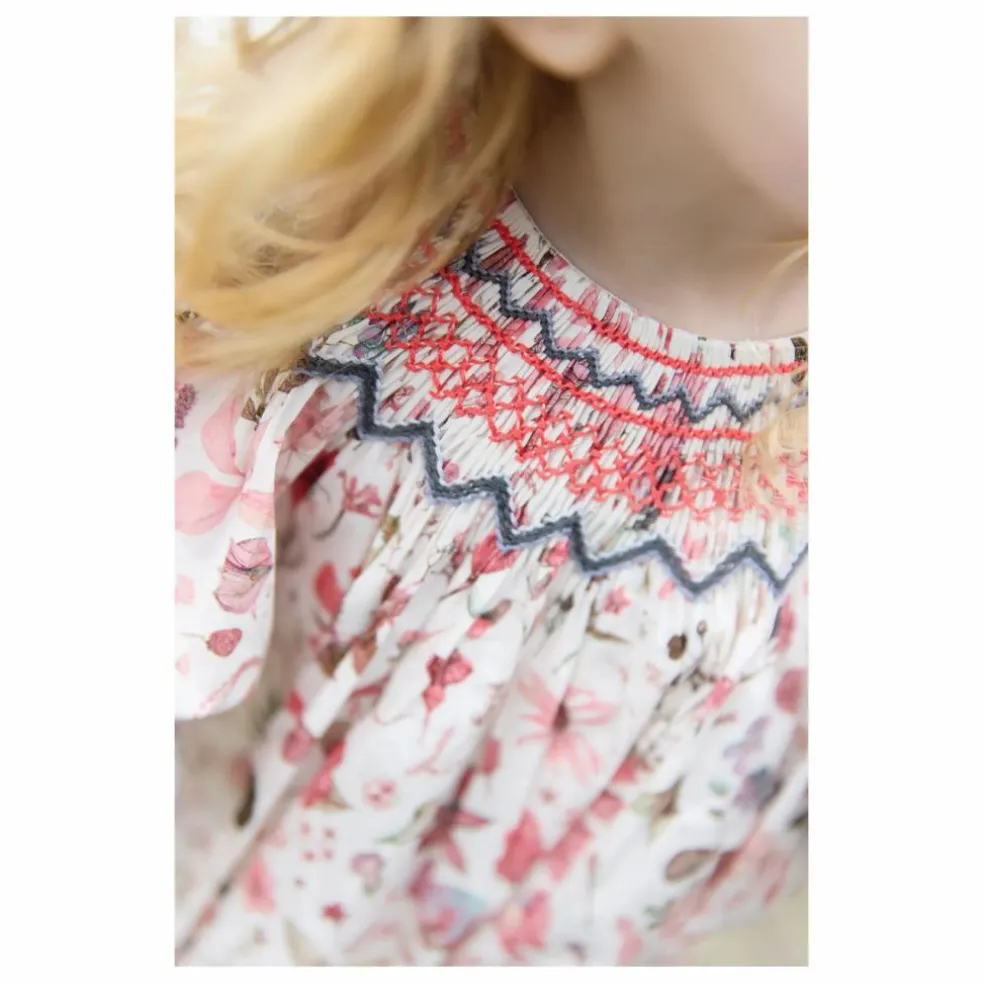 Robe Fleurie Smockée | Nacre