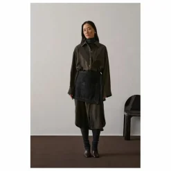Robe Flora Soie | Kaki foncé