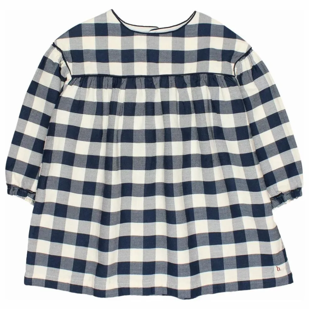 Robe Gingham Carreaux | Bleu marine