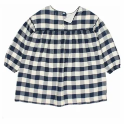 Robe Gingham Carreaux | Bleu marine