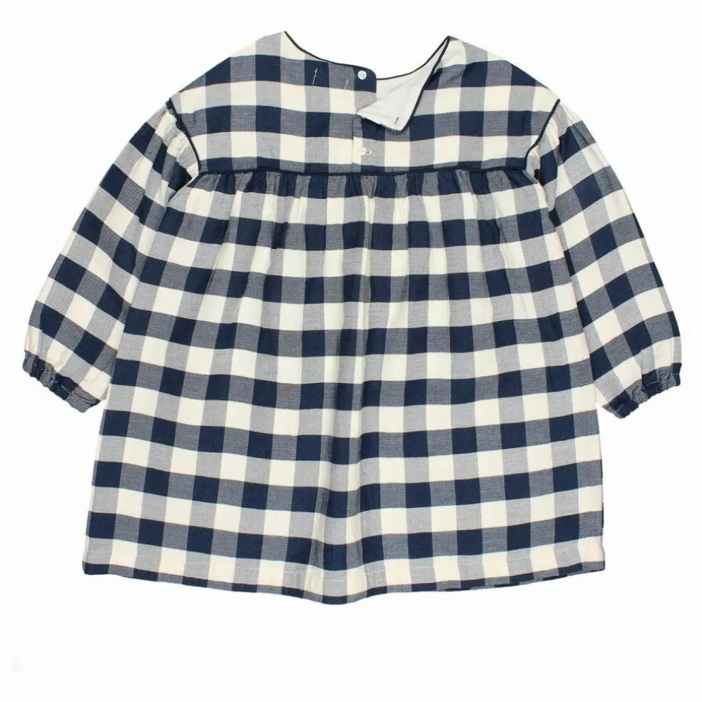 Robe Gingham Carreaux | Bleu marine