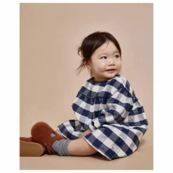 Robe Gingham Carreaux Bébé | Bleu marine
