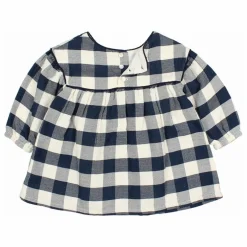 Robe Gingham Carreaux Bébé | Bleu marine