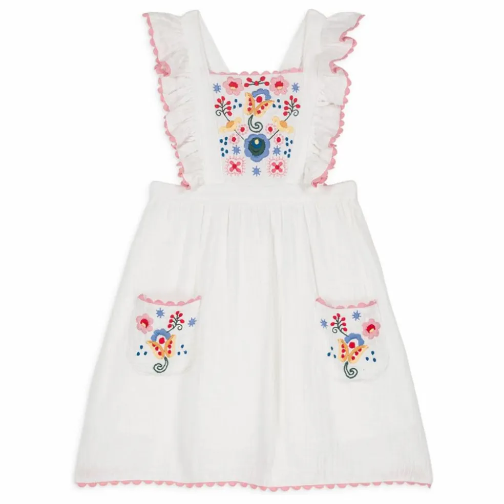 Robe Huguette Gaze de Coton Bio | Blanc