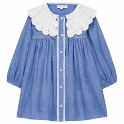 Robe Hyacinte Coton Bio | Bleu jean