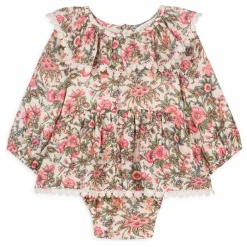 Robe India Fleurie | Ecru
