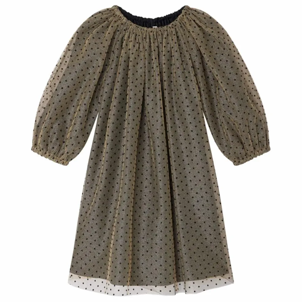 Robe Juste Tulle Flocke | Or